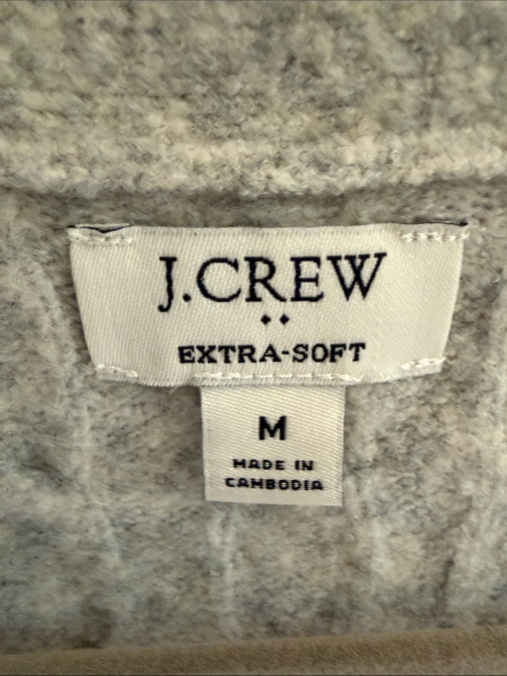 J. Crew Light Gray Cable-Knit V-Neck Cardigan - Picture 3 of 3